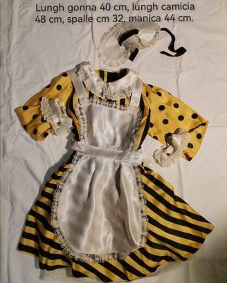 costume cameriera 6-8 anni