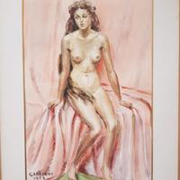 Raro acquarello di Giacomo Gabbiani