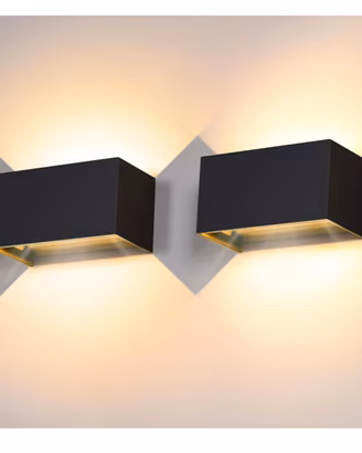 2 Lampade da Parete in acciaio