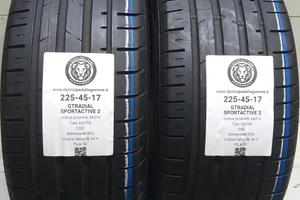 2 GOMME 225 45 17 GT RADIAL A66314
