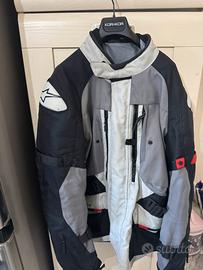 Giacca moto alpinestar goretex grigio e nero