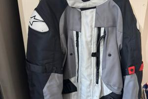 Giacca moto alpinestar goretex grigio e nero