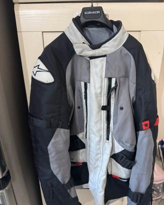 Giacca moto alpinestar goretex grigio e nero