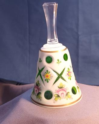 Campanella vintage vetro di Boemia incamiciato