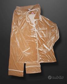 Set Pigiama in Velluto Beige – Pink Lily tg.L