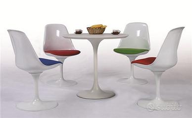 Tavolo design Saarinen Tulip bianco diam 70 cm
