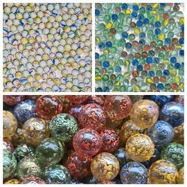 500 biglie di vetro 1.6cm vintage anni 70 80 90 