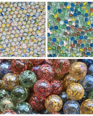 500 biglie di vetro 1.6cm vintage anni 70 80 90 