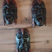 Maschere in legno decorazioni da parete