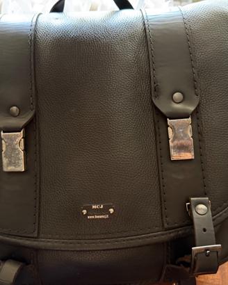 Borsa laterale MCJ Business in pelle nera