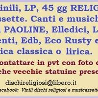 LP Musicassette dischi religiosi vinili