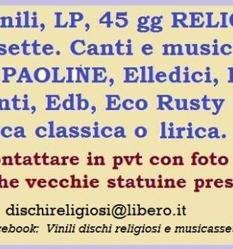 LP Musicassette dischi religiosi vinili