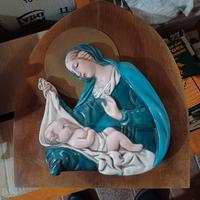 capoletto madonna con bambino in terracotta policr