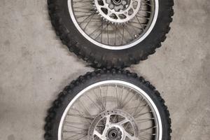 Coppia cerchi Enduro Cross 21/18 completi