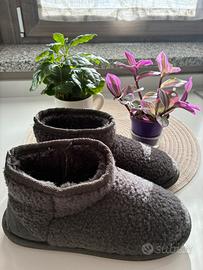 Pantofole a stivaletto - Grigio scuro numero 34-35