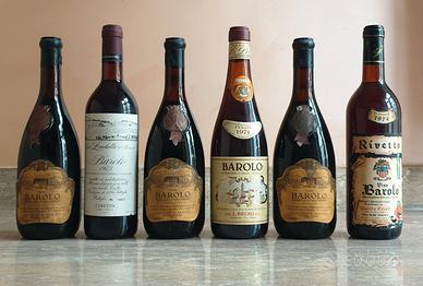 Bottiglie di Vino Barolo Vintage da Collezione