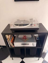 Giradischi Technics con amplificatore e casse