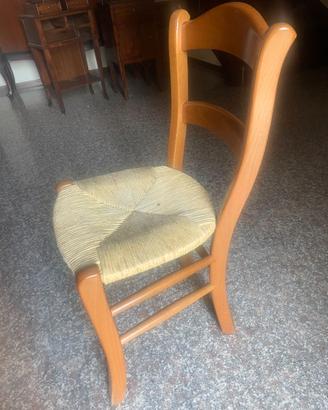 sedie cucina in alcantare e paglia