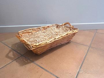 Cesto rettangolare vimini naturale