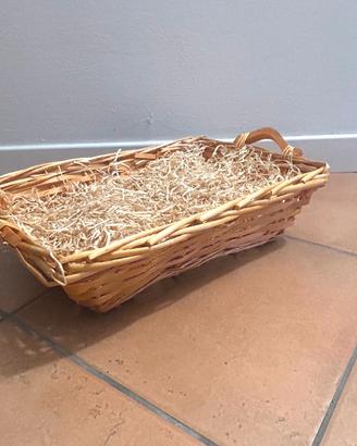 Cesto rettangolare vimini naturale