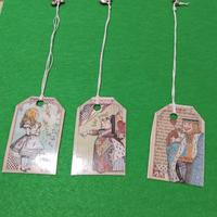 3 mini segnalibro con ciondolo