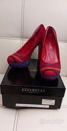 scarpa in camoscio tacco alto