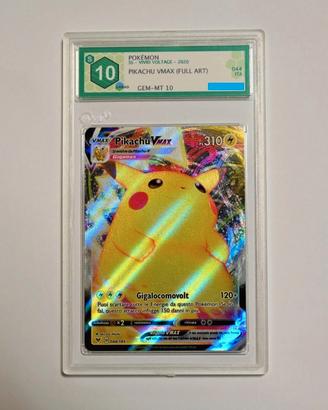 Pikachu vMax Full Art 044 Voltaggio S. GRAAD 10 GM