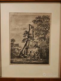 Coppia Incisioni Originali Paul Sandby (1758) - Ac