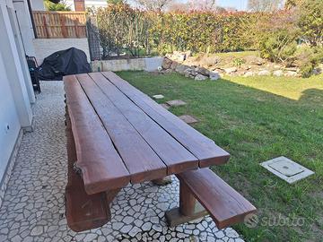 Tavolo e panche da esterno
