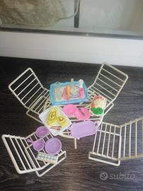 Mobili da giardino casa Barbie Vintage e accessori
