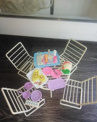 Mobili da giardino casa Barbie Vintage e accessori