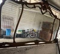 SPECCHIO ANTICO STILE LIBERTY IN LEGNO INTAGLIATO