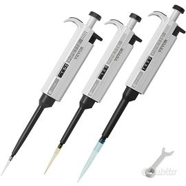 Set di Micropipette Monocanale 3 Pezzi Autoclavabi