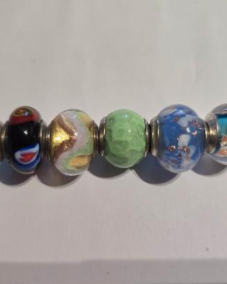 Charms Vetro di Murano Argento Pandora/Trollbeads