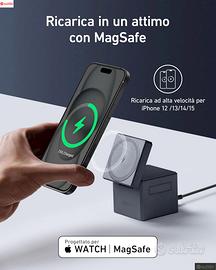 Anker Caricatore Wireless iPhone Cube 3 in 1 con M