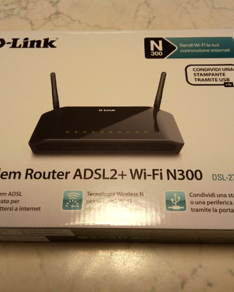 D-LINK Router modem ADSL2  WiFi-N 300 DSL