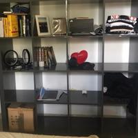 Libreria col grigio laccato lucido