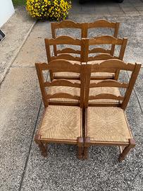 6 Sedie in rovere
