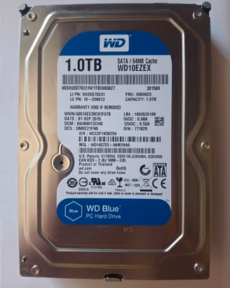 HDD SATA III 3,5" 1TB - WDC WD10EZEX 31k ore