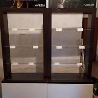 espositore vismara con piani in vetro 