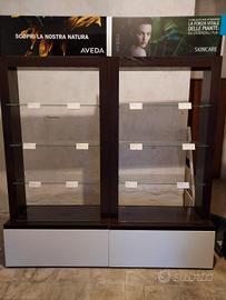 espositore vismara con piani in vetro 