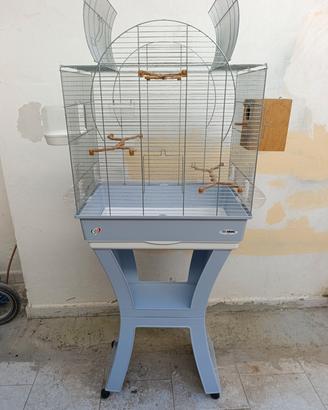 gabbia più accessori e cocorita