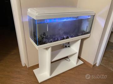 Acquario 1m X 30cm con Mobile Bianco