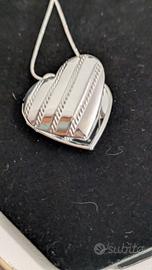 collana con ciondolo portafoto in argento 925