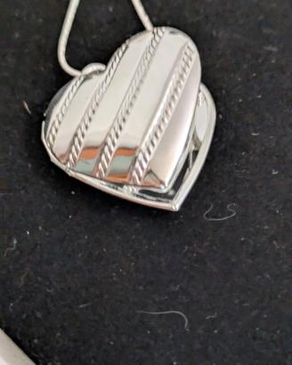 collana con ciondolo portafoto in argento 925