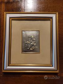 Quadro Vintage Argento 999 e Oro "Pellegrini"