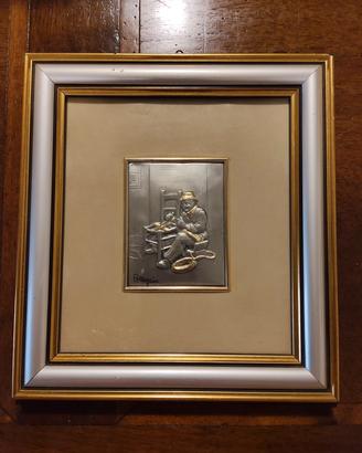 Quadro Vintage Argento 999 e Oro "Pellegrini"