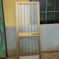 Porta in ferro con vetro - 89,5 x 215 cm