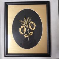 quadro fiori cucito