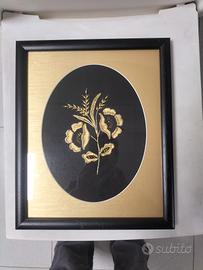 quadro fiori cucito